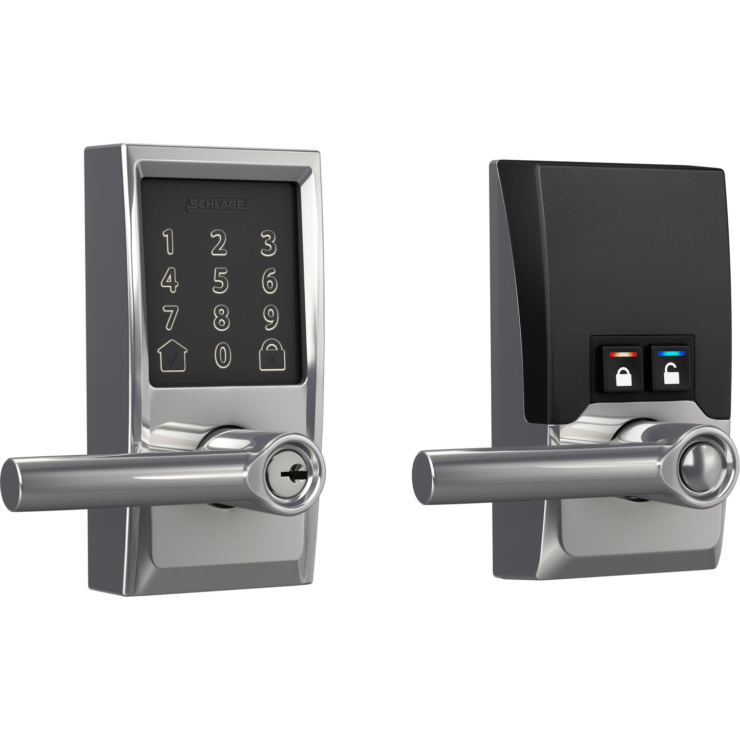 Encode Smart WiFi Lever with Broadway Lever and Century Trim