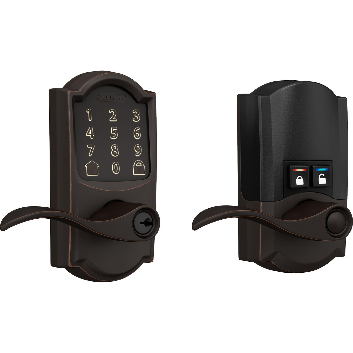 Encode Smart WiFi Lever with Accent Lever and Camelot Trim