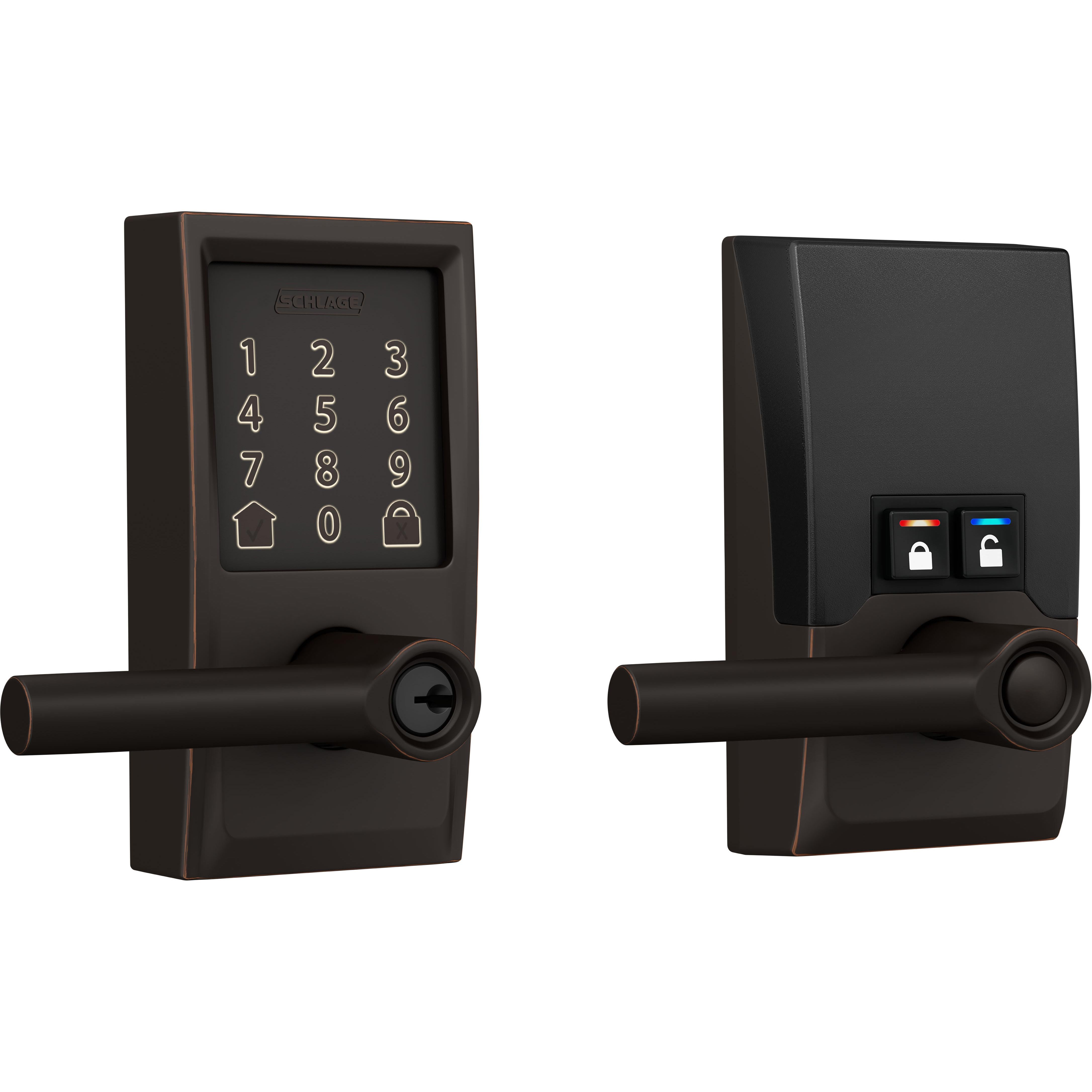 Encode Smart WiFi Lever with Broadway Lever and Century Trim