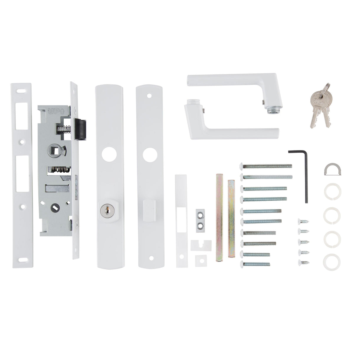 VMT117 Ventana Mortise Keyed Lever Latch with 1-Cyl Deadbolt - White