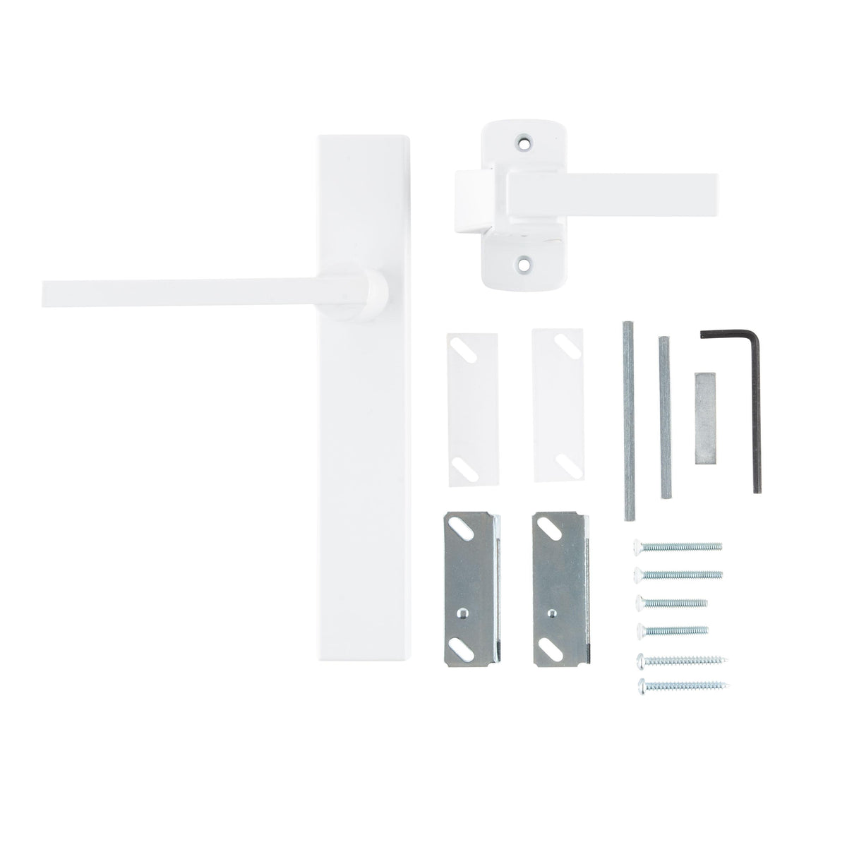 VAT118 Altura Lever Latch with Deco Plate - White