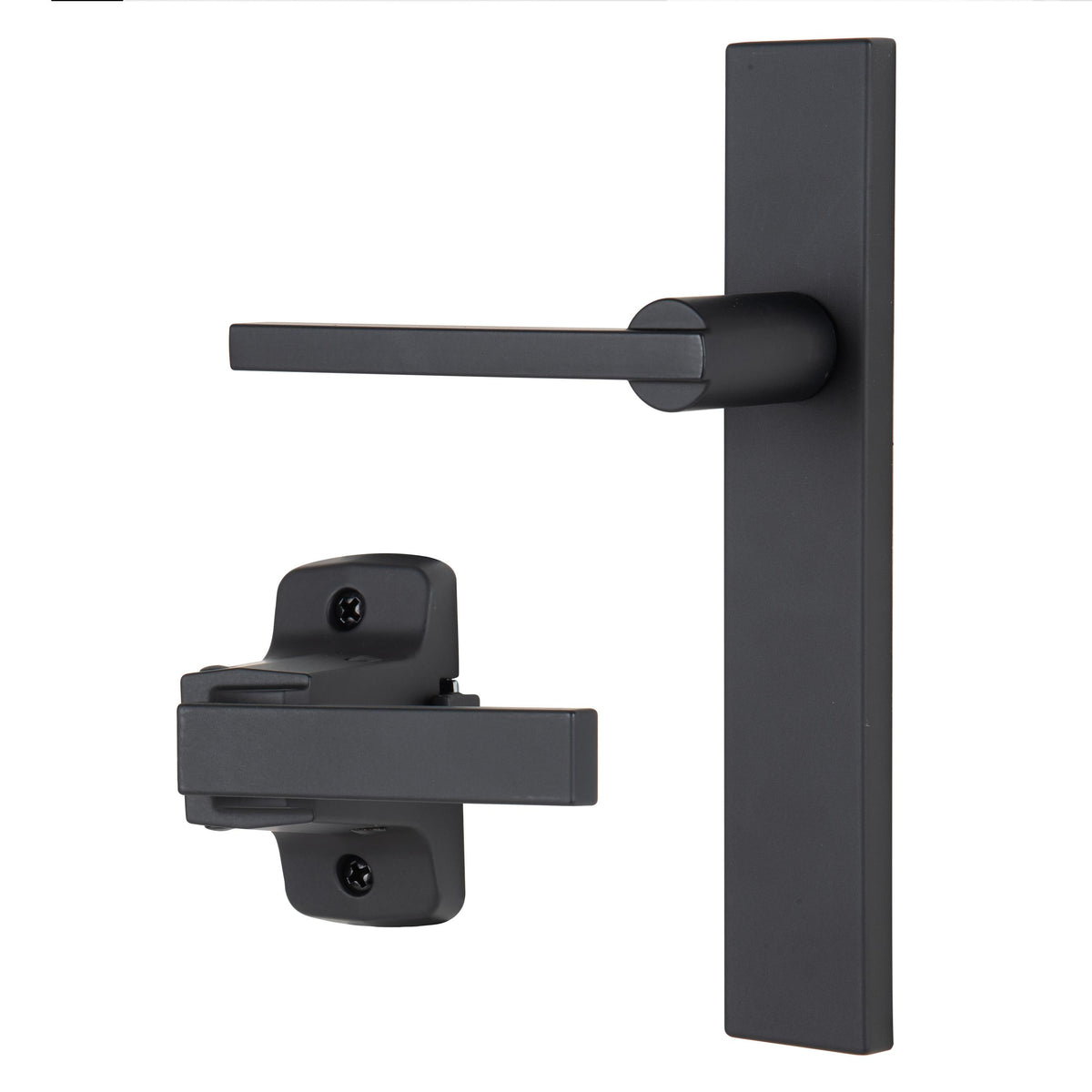 VAT118 Altura Lever Latch with Deco Plate - Matte Black