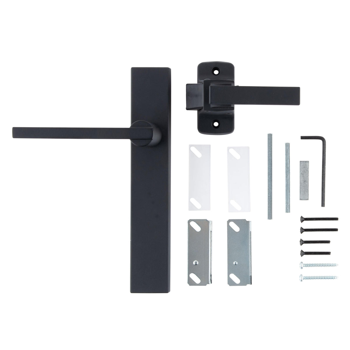 VAT118 Altura Lever Latch with Deco Plate - Matte Black