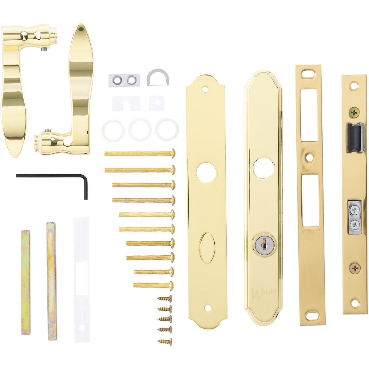 VMT115 Serenade Mortise Keyed Lever Latch with 1-Cyl Deadbolt - Polished Brass