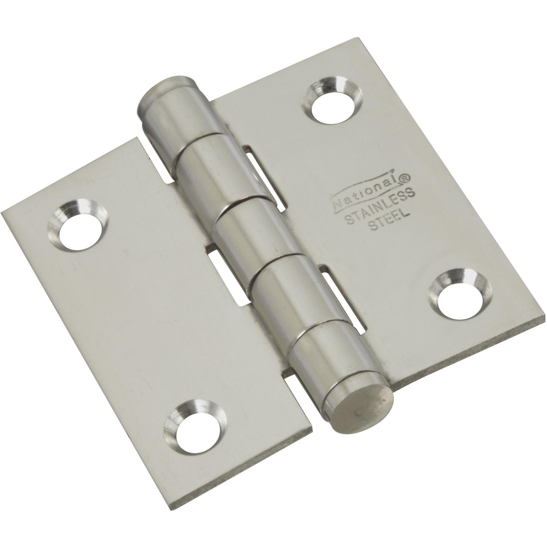 National Hardware - V514 2" SQR Standard Hinge 2/pk - Stainless Steel