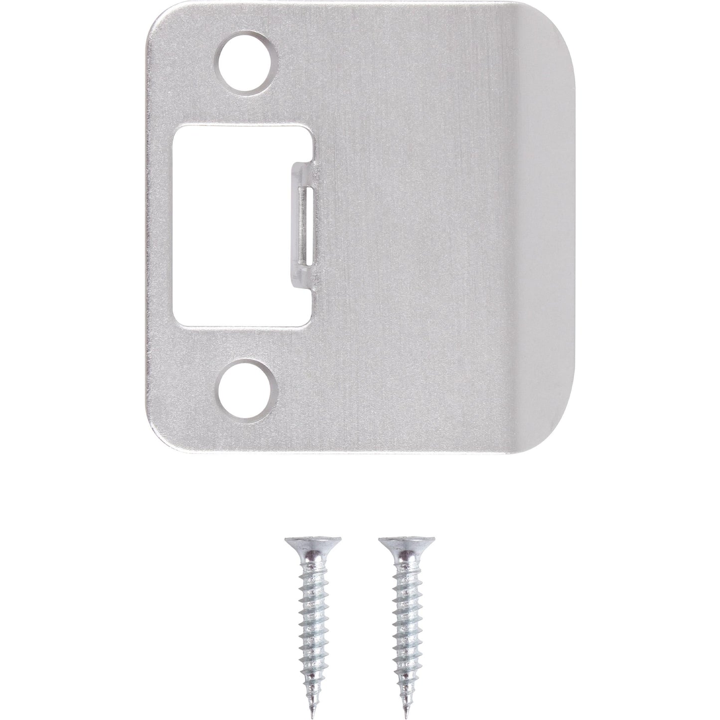 Stone Harbor Hardware Round Corner Extended Lip Strike, 2-1/4" x 1-3/4", (2-1/4" Overall Length), Satin Chrome