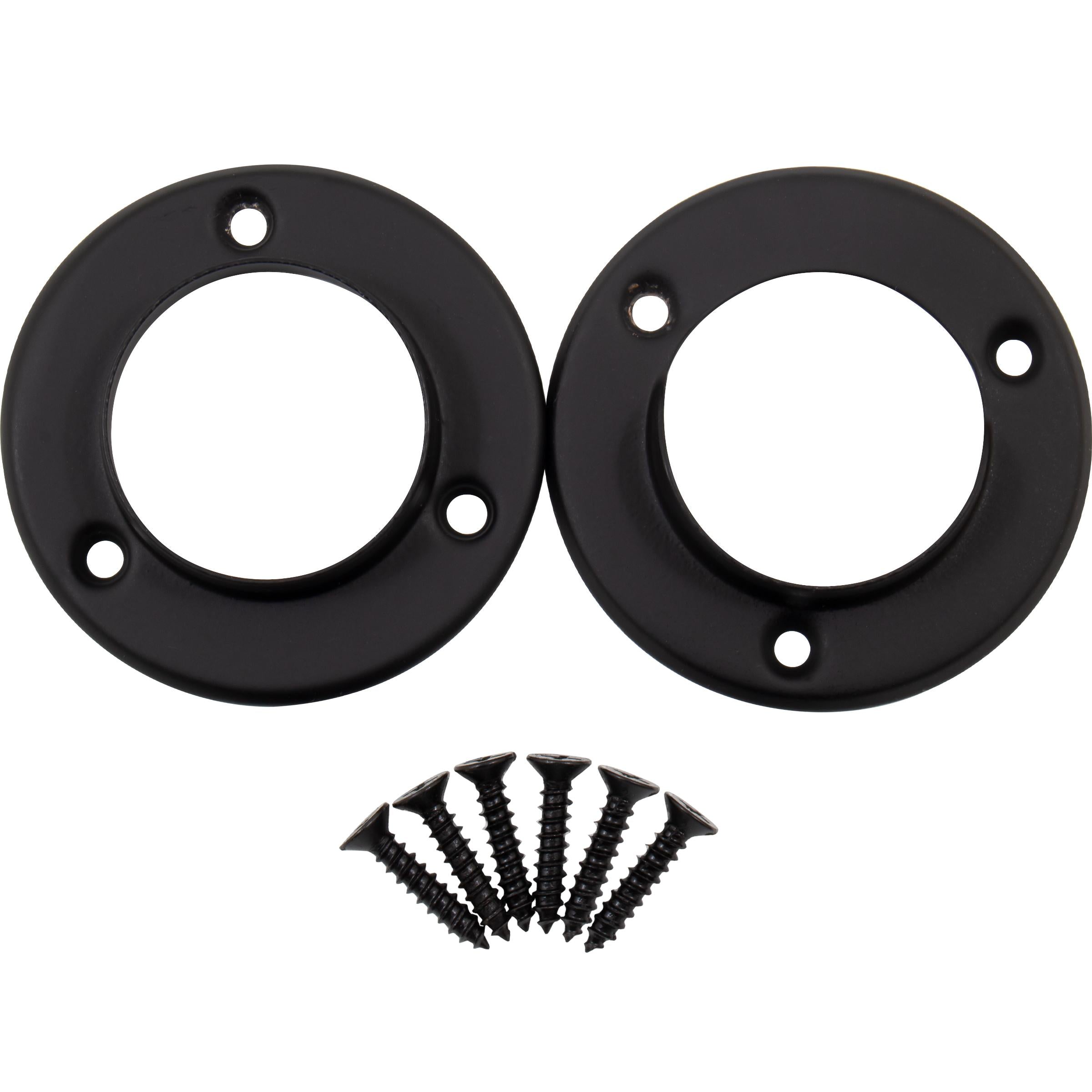 Stone Harbor Hardware Pole Sockets, Fits Poles up to 1 3/8" Diameter, Matte Black