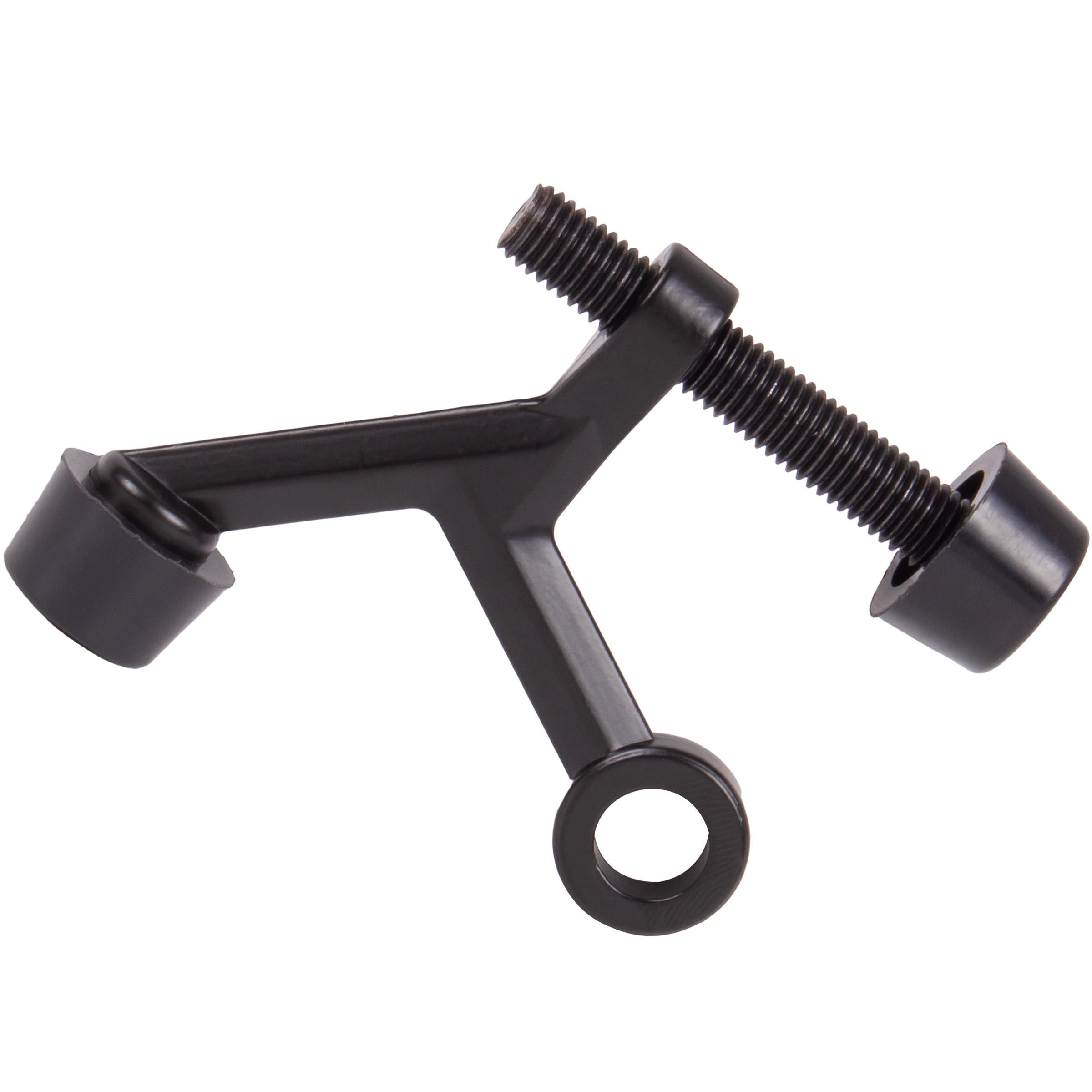 Stone Harbor Hardware Hinge Pin Door Stop with Colored Tips, Matte Black