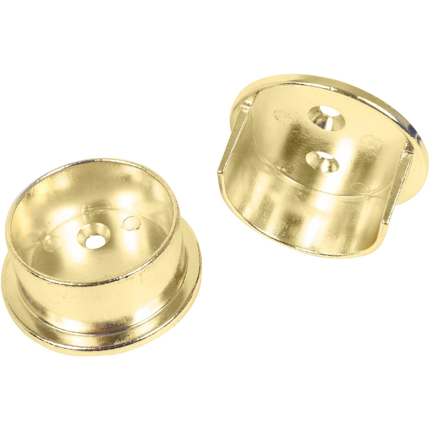 Stone Harbor Hardware Heavy-Duty Pole Sockets, 2 Holes, Polished Brass