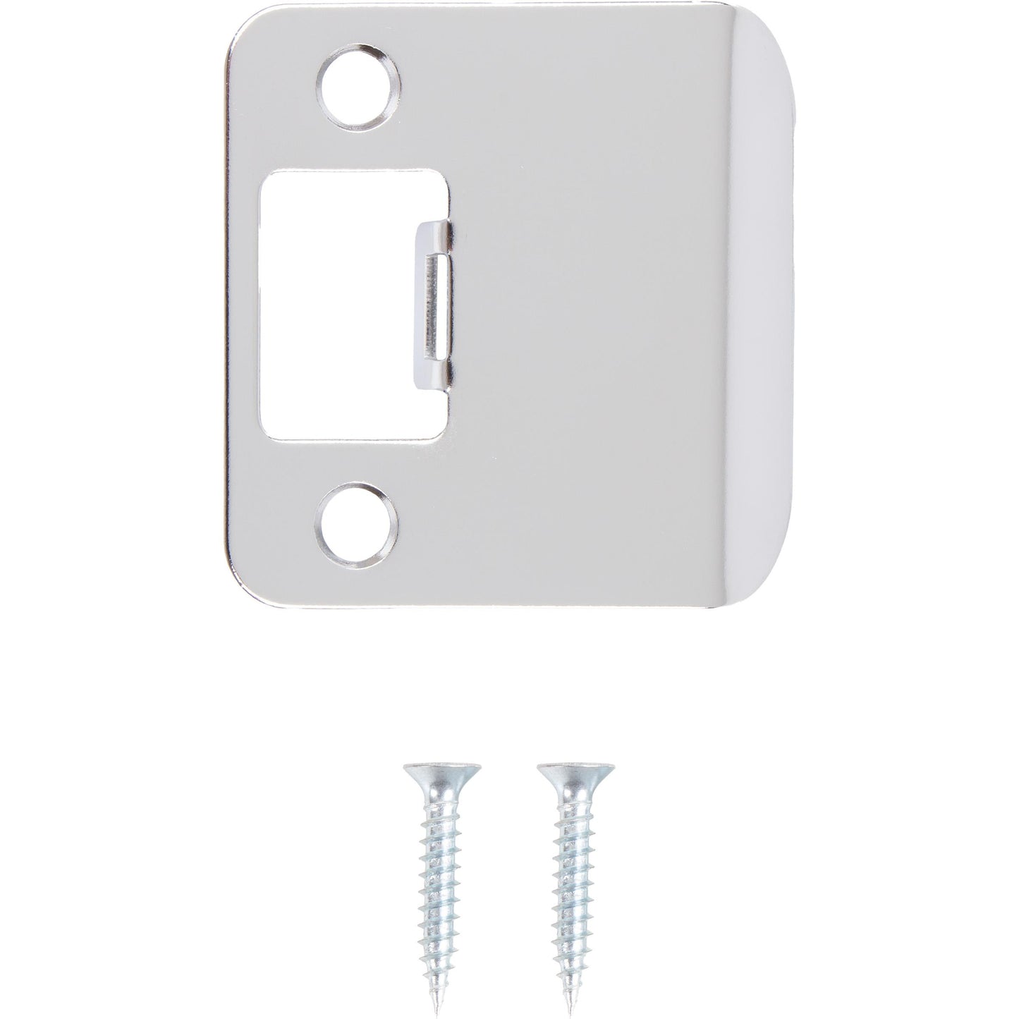 Stone Harbor Hardware Round Corner Extended Lip Strike, 2-1/4" x 1-3/4", (2-1/4" Overall Length), Polished Chrome