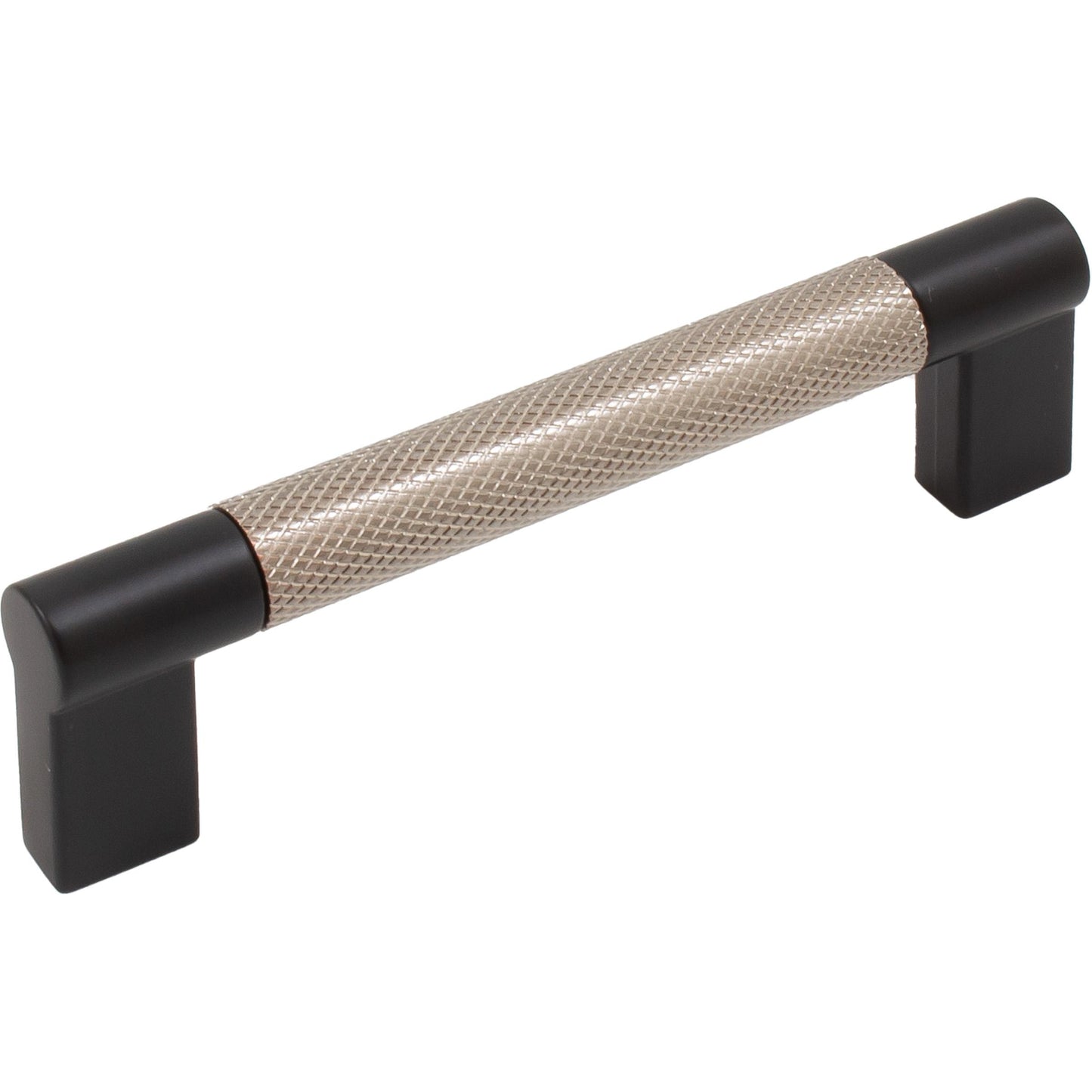 Stone Harbor Hardware Urban Cabinet Pull, 96 Millimeters, Satin Nickel with Matte Black Ends