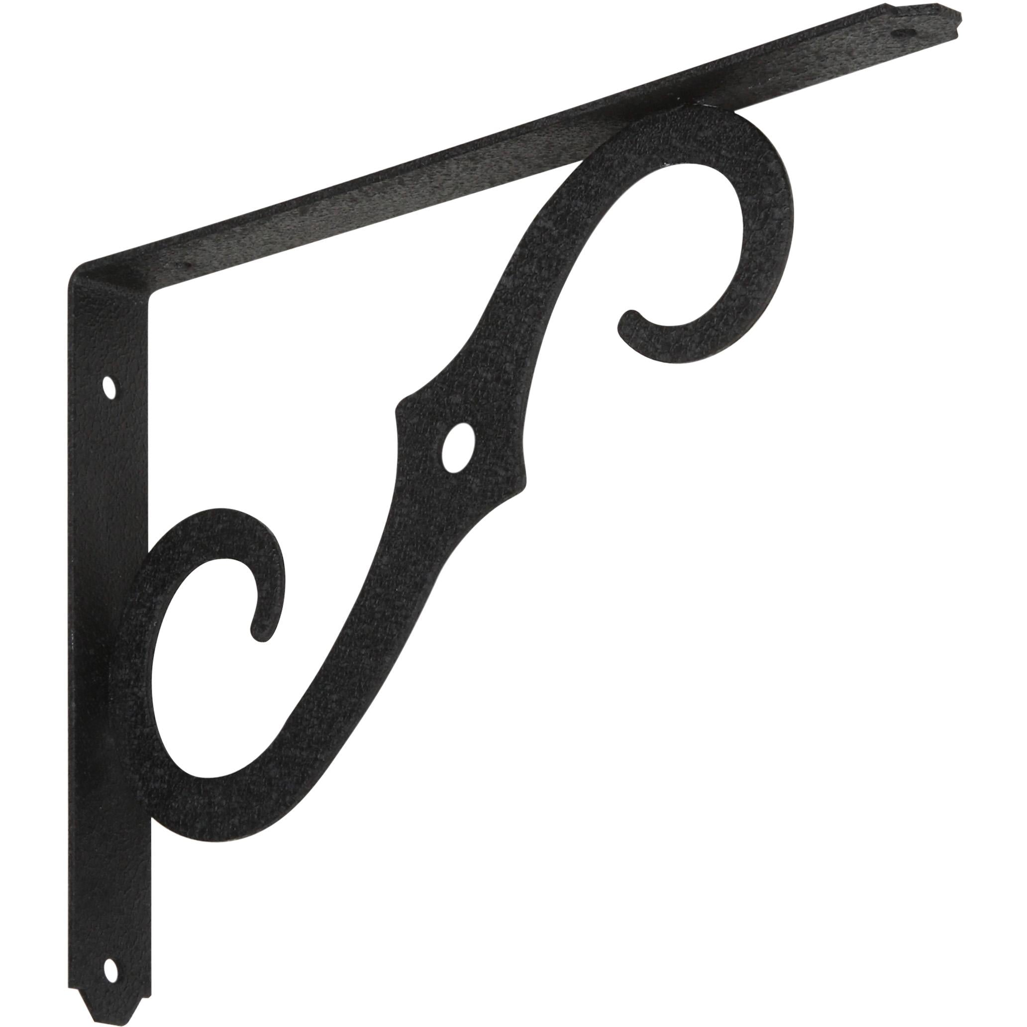 152BC 10" x 7" Ornamental Shelf Bracket - Antique Black