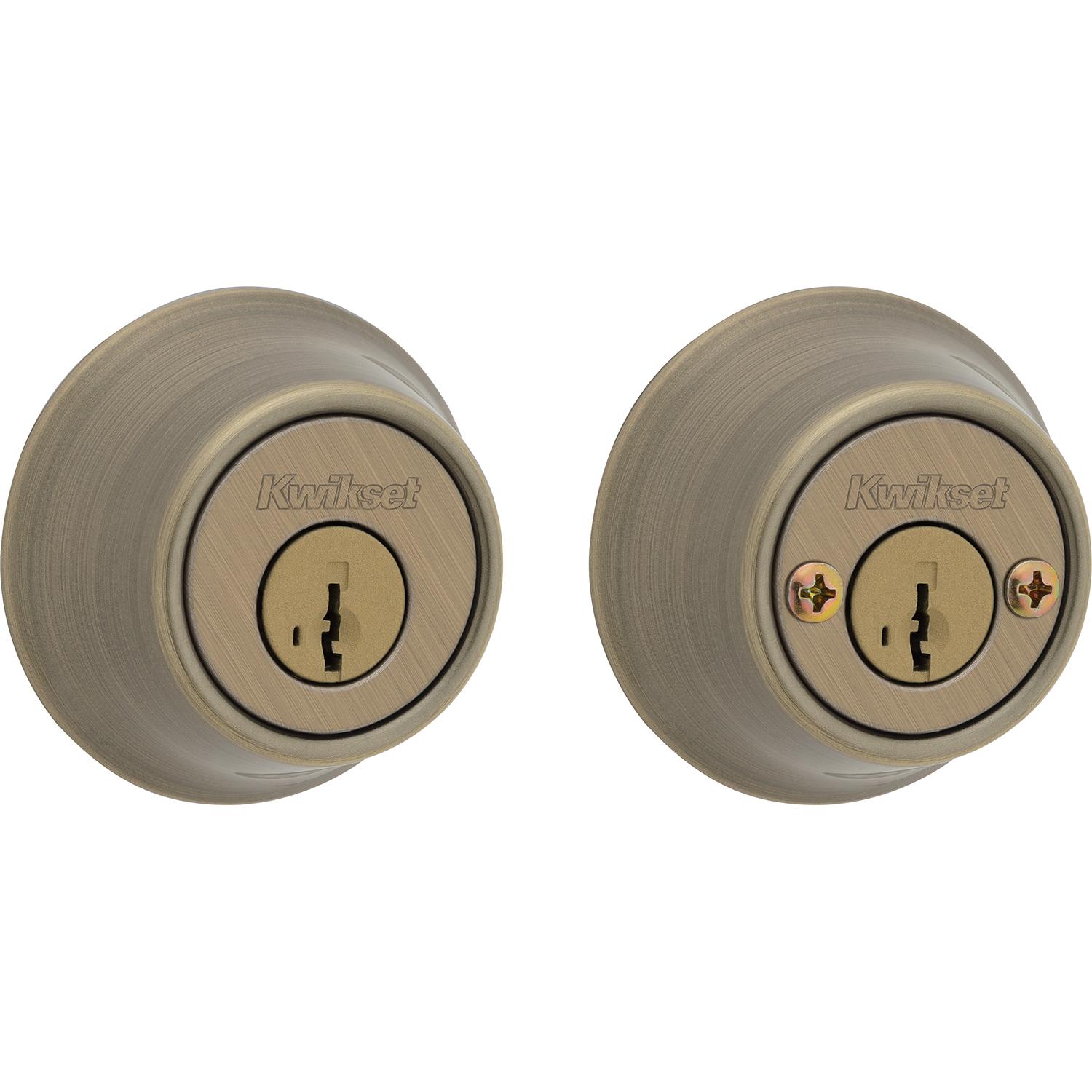 665 5 SMT CP K6 2-Cyl Deadbolt - Antique Brass