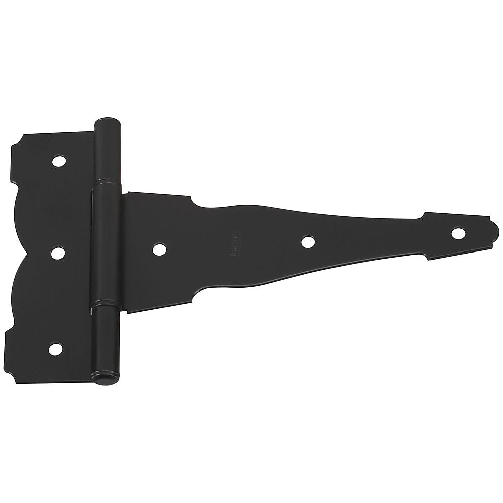 V841 8" Ornamental T-Hinge 2/pk - Black
