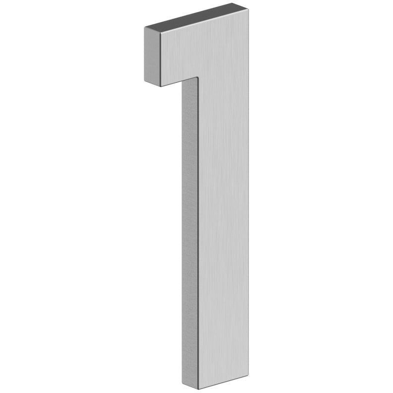 House Number 1 with Risers (B Series) - Stainless Steel