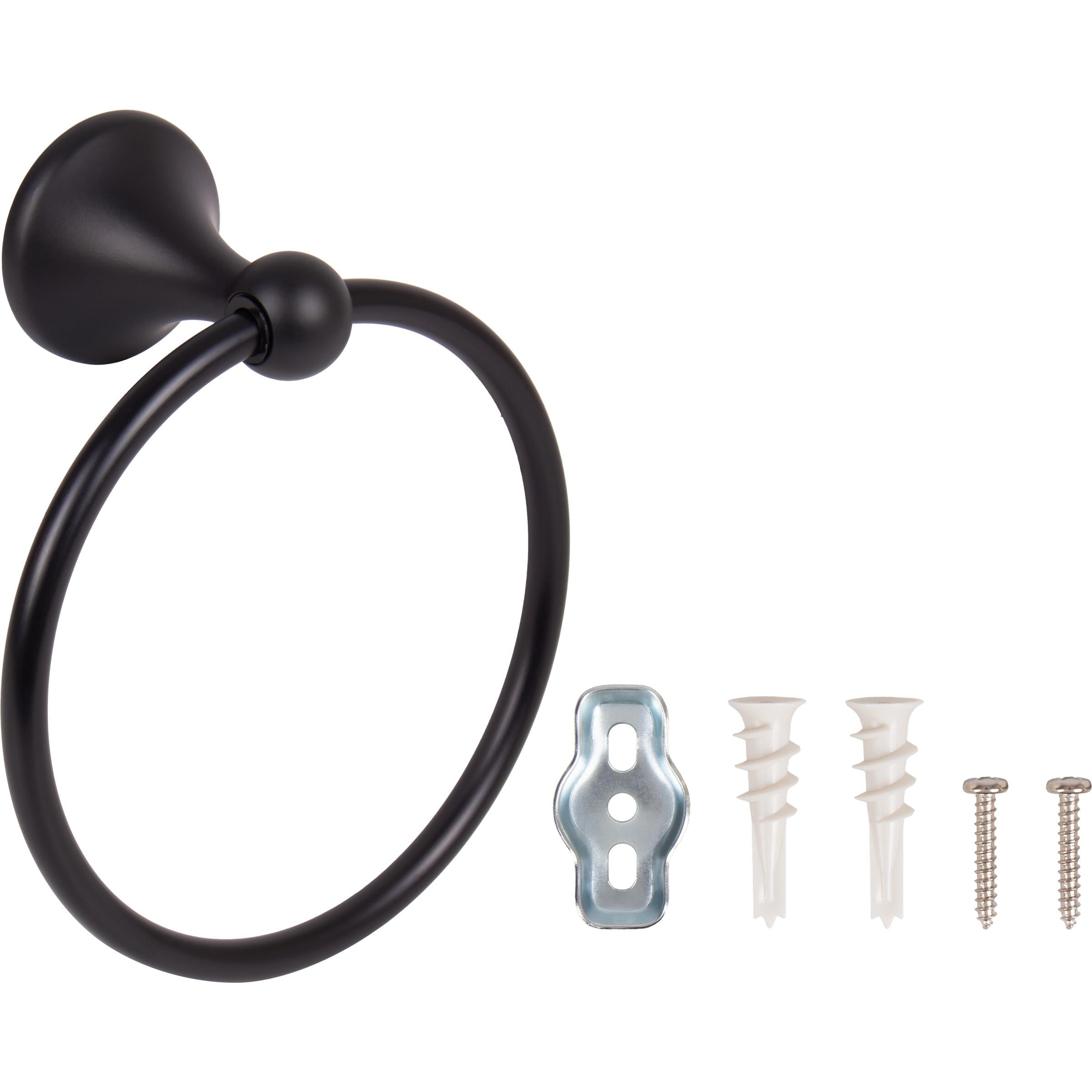 Coastal Towel Ring - Matte Black