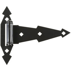 V849 7" Ornamental T-Hinge 2/pk - Black