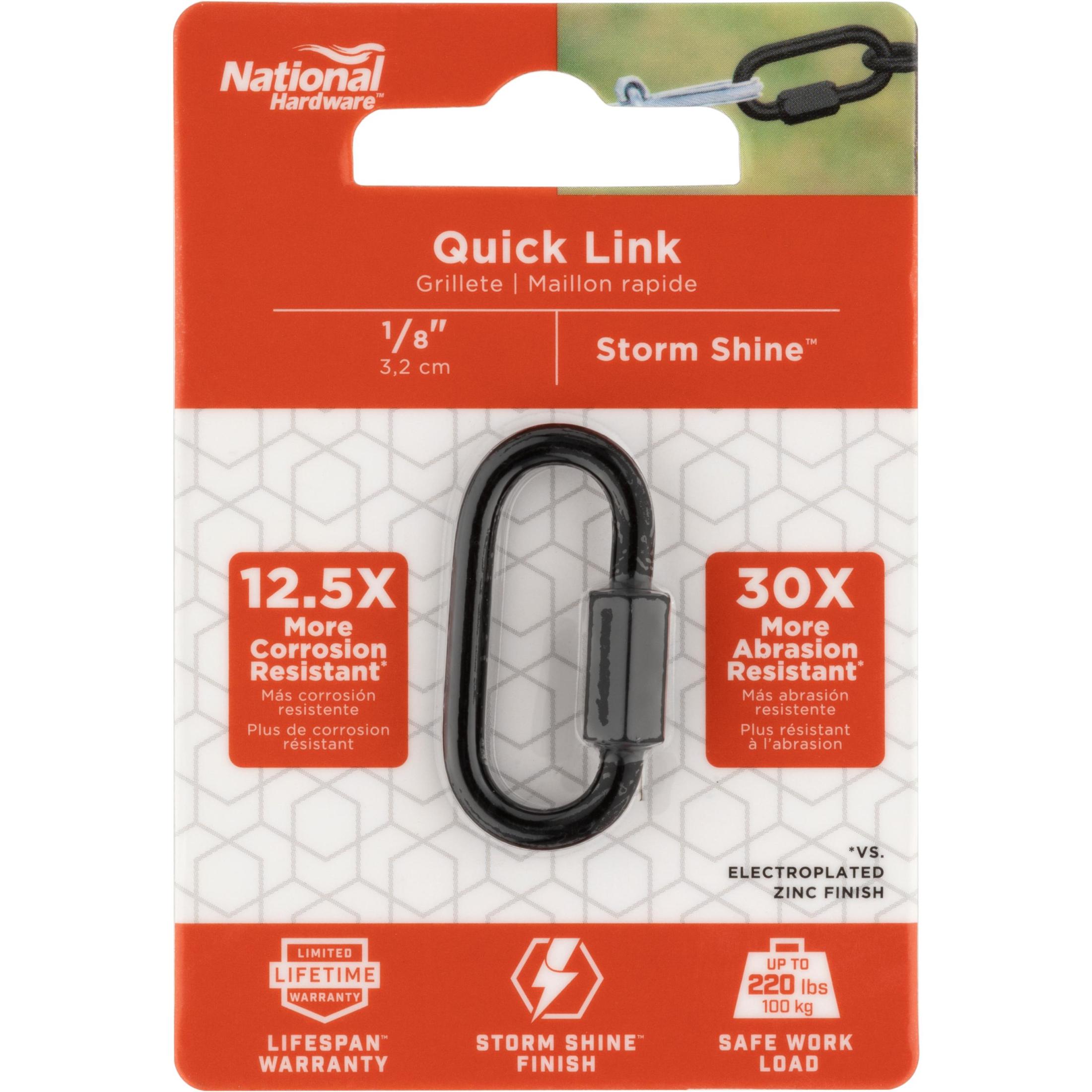 National Hardware - N820-114 V3150 1/8" Quick Link - Black