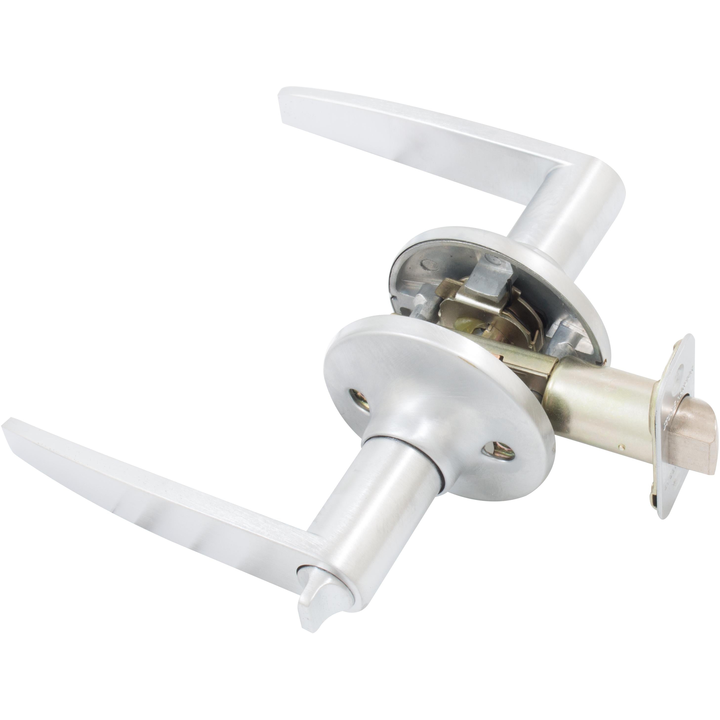 Stone Harbor Hardware Tucson Door Lever, Privacy (Bed/Bath) Latch, Clear Pack, Satin Chrome