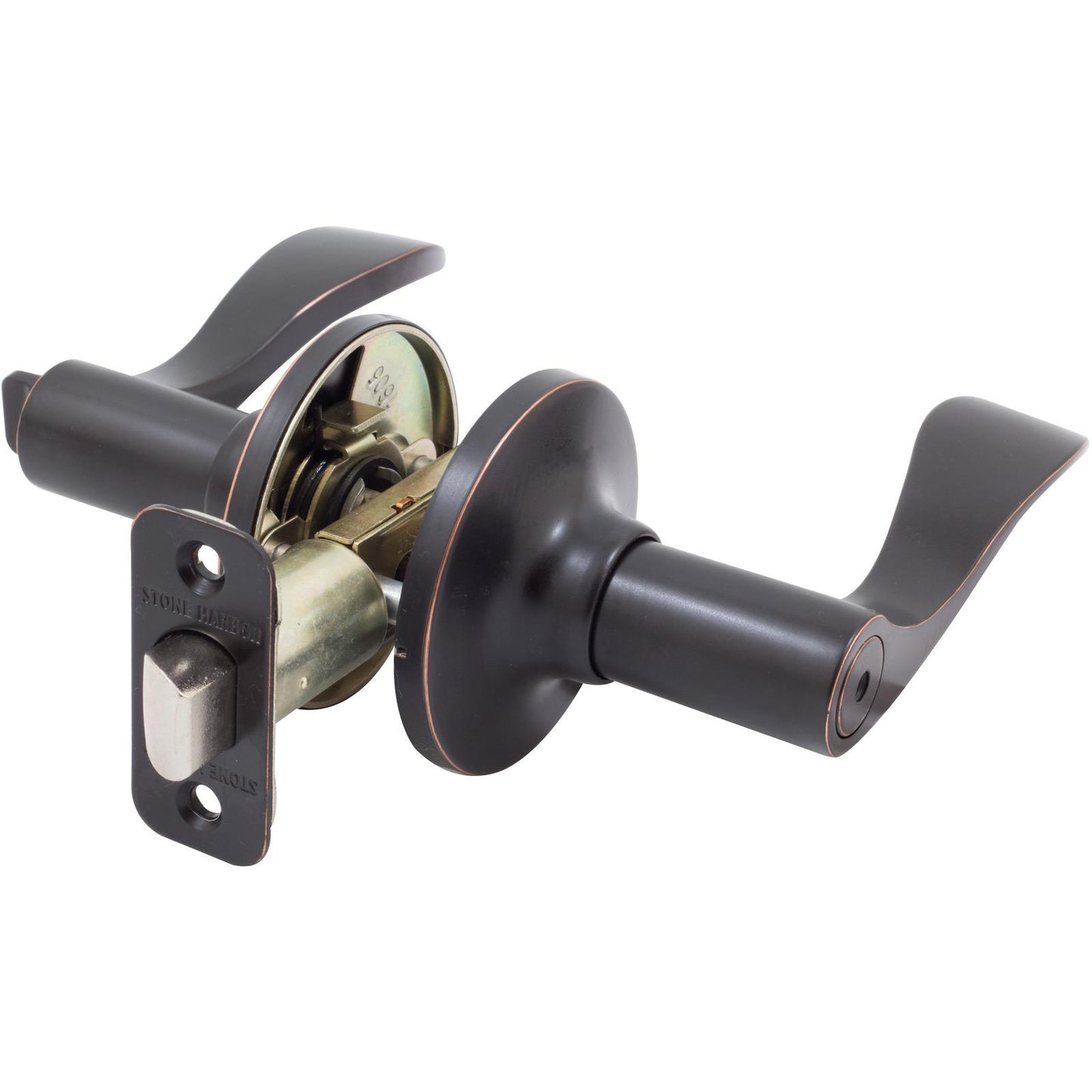Stone Harbor Hardware Beaverton Door Lever, Privacy (Hall/Closet) Latch, Vintage Bronze
