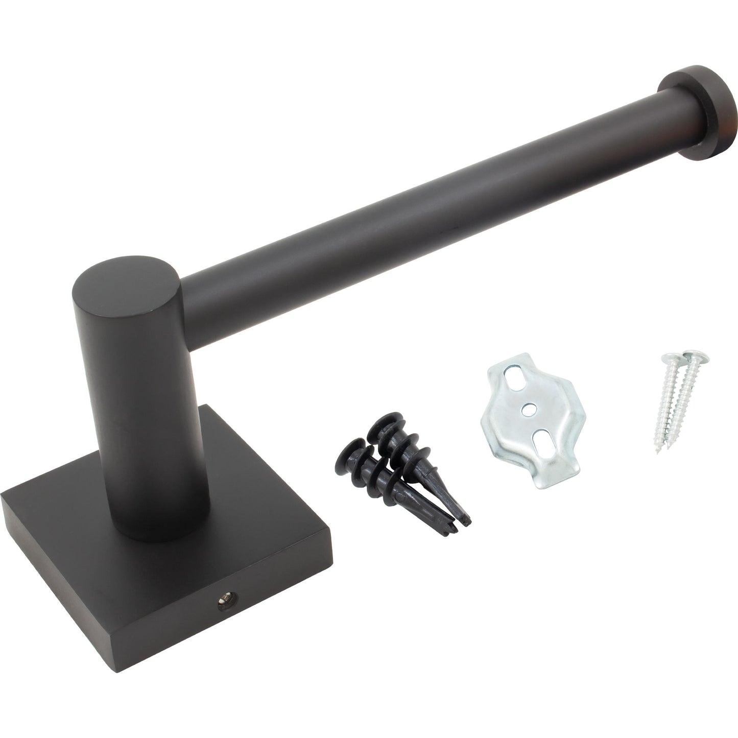 Stone Harbor Hardware Vienna Post Toilet Paper Holder, Matte Black