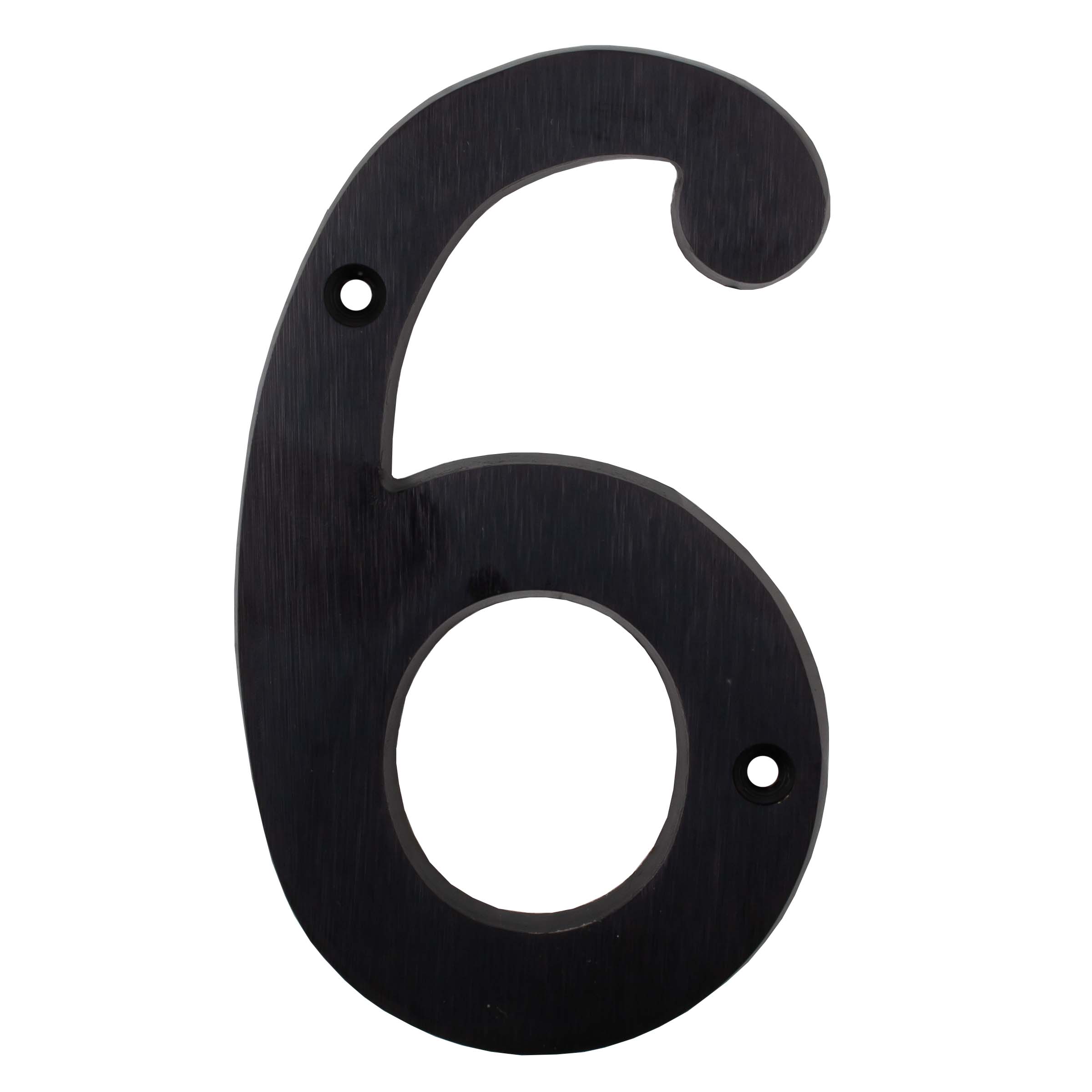 Stone Harbor Hardware Heavy-Duty House Numbers, #6, 4 Inches, Matte Black