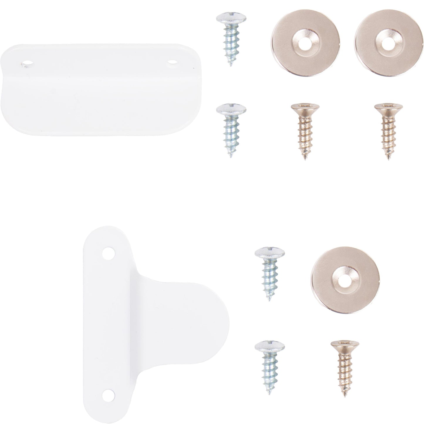 Stone Harbor Hardware Magnetic Catch System, 3 Magnets, Top & Bottom Door Installation, White