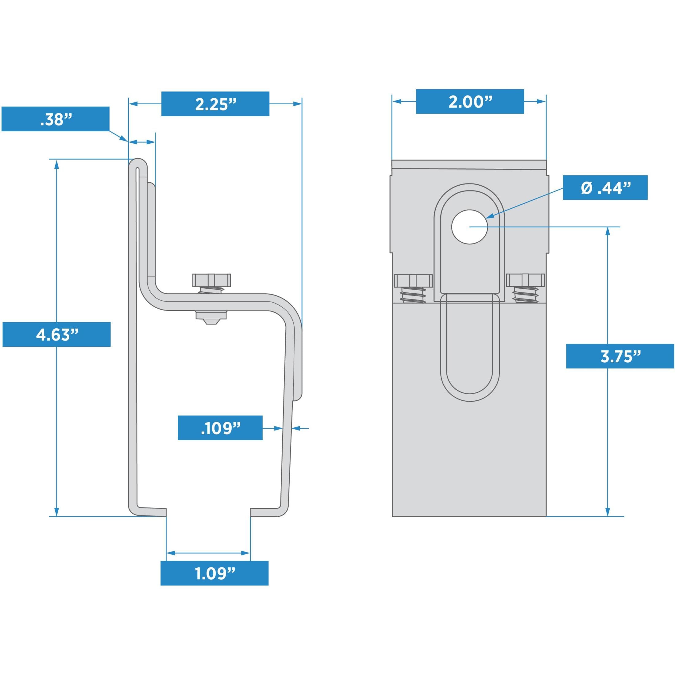National Hardware - N104-380 DP51GBC Single Round Rail Splice Bracket - Galvanized