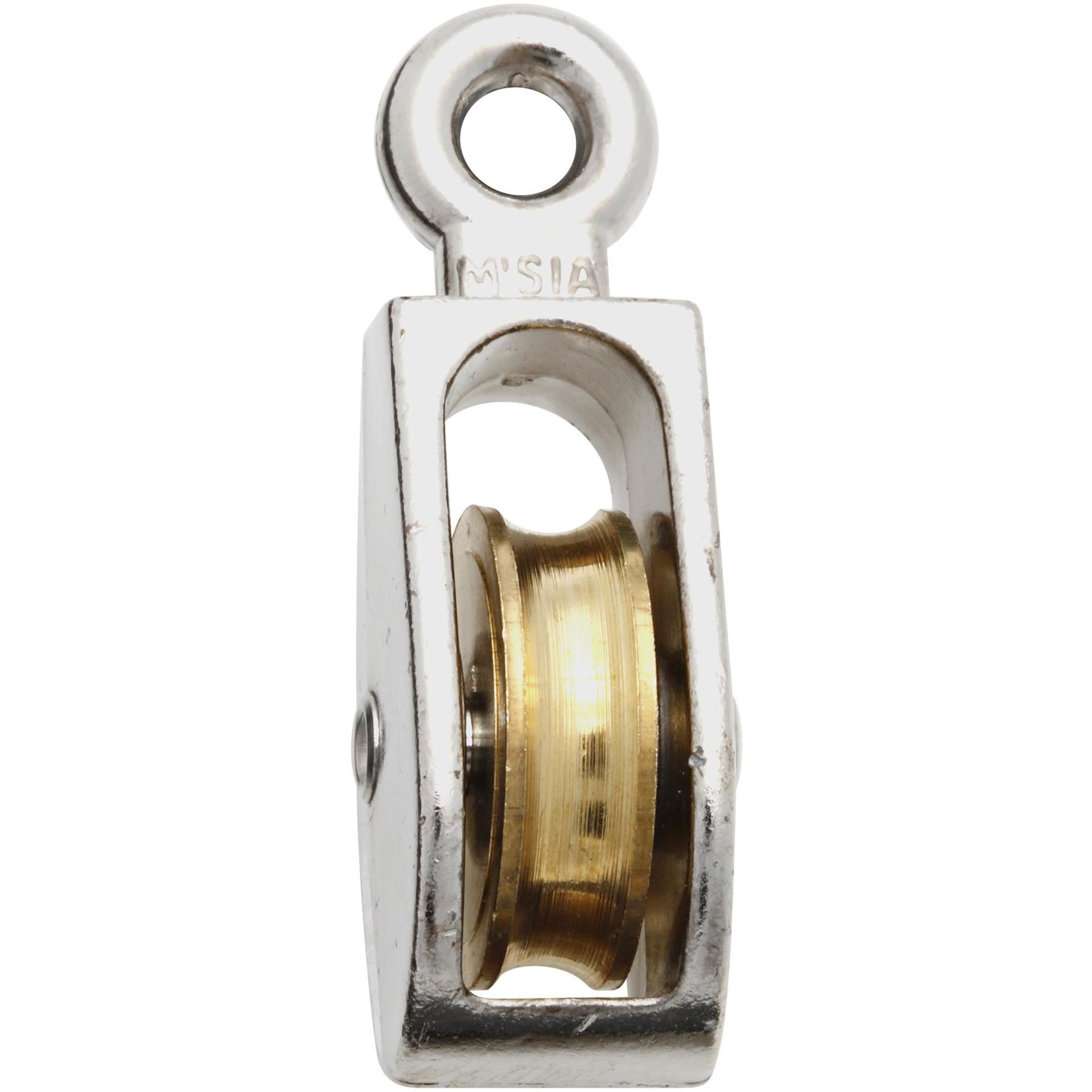 National Hardware - N223-404 3203BC, 1" Fixed Single Pulley in Nickel