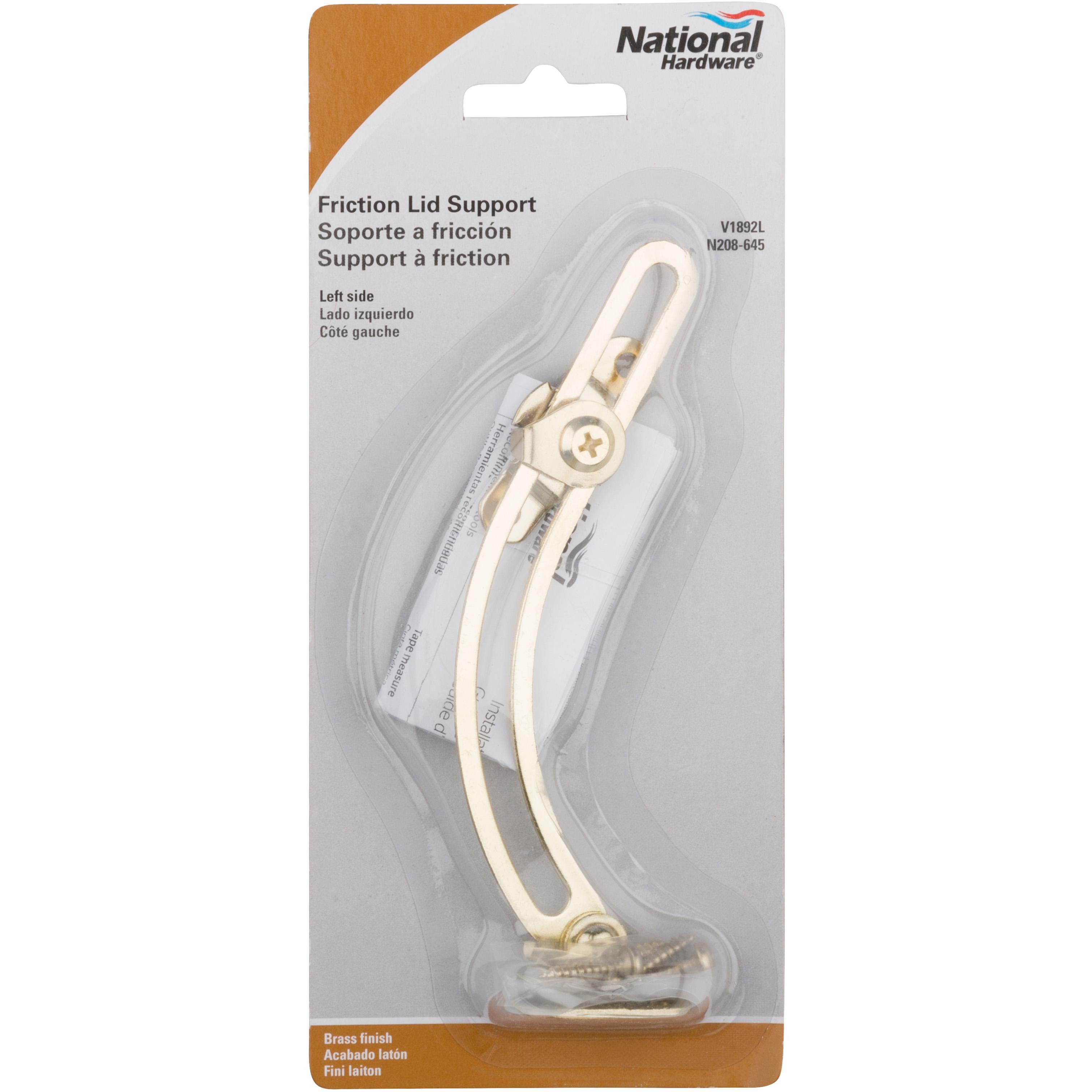 V1892L Friction Lid Support - Polished Brass