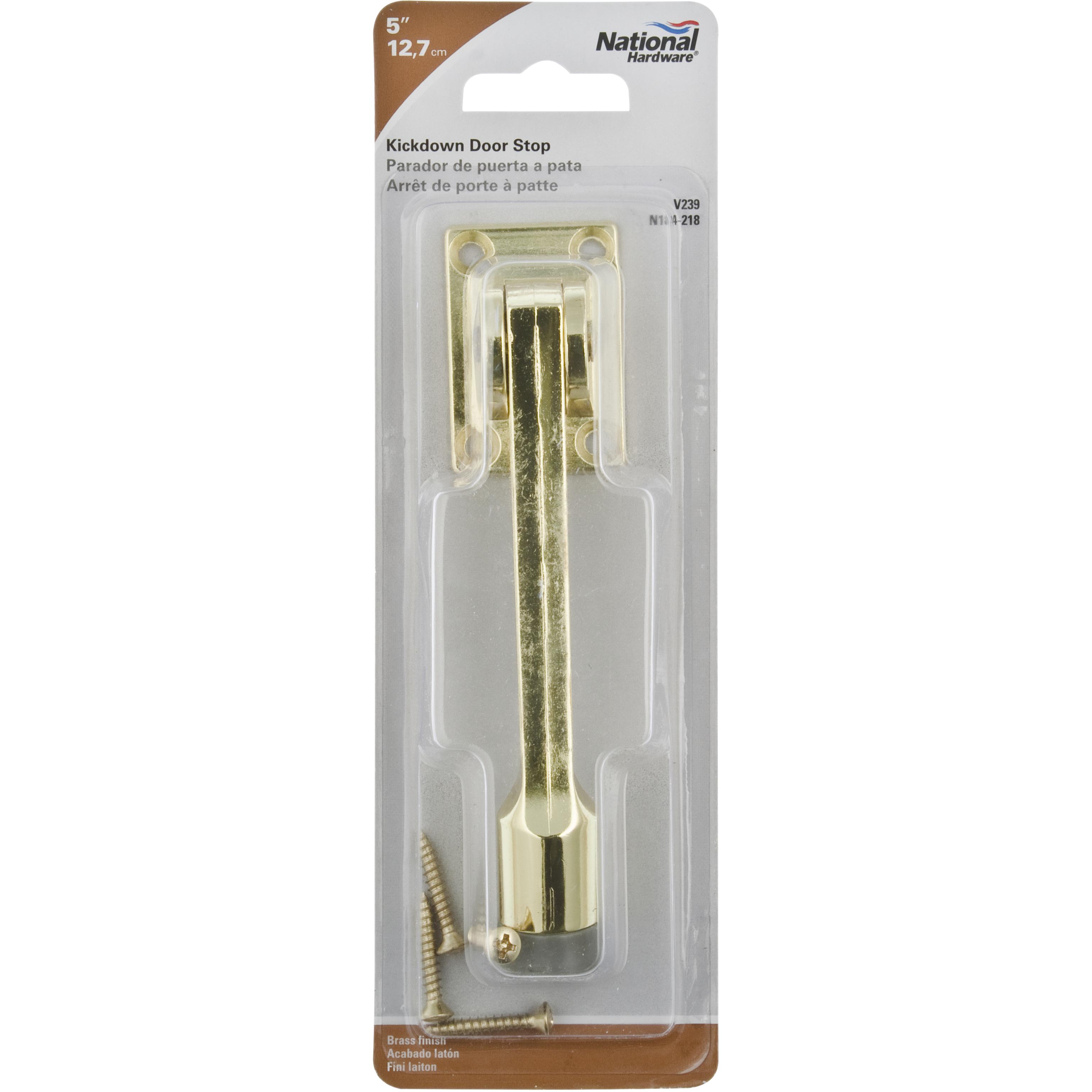 V239 5" Kickdown Door Stop - Brass