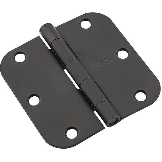 National Hardware - SPB512R5/8 3-1/2" 5/8R Hinge 1/pk - Black