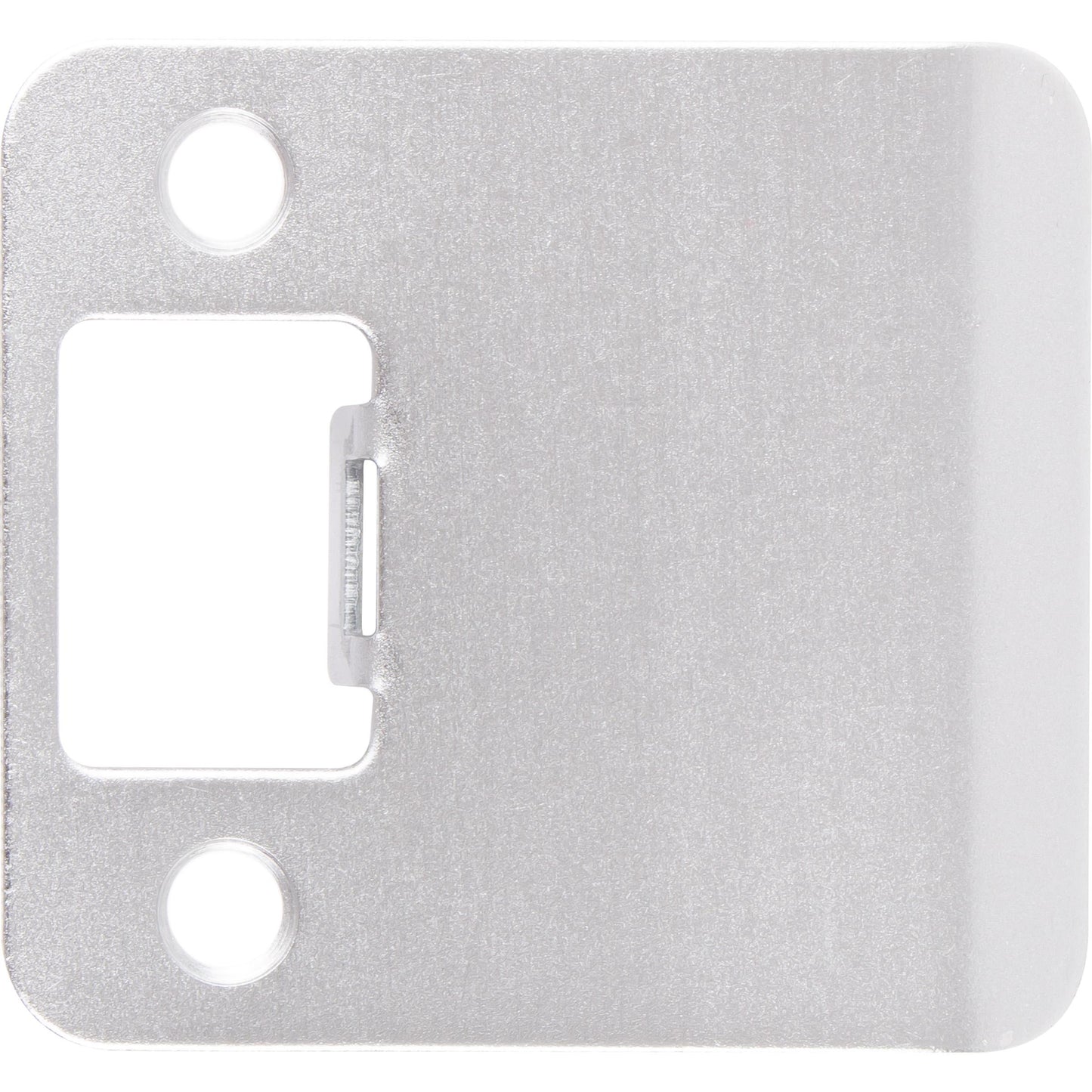 Stone Harbor Hardware Round Corner Extended Lip Strike Plate, 2-1/4" x 2", (2-1/2" Overall Length), Satin Chrome