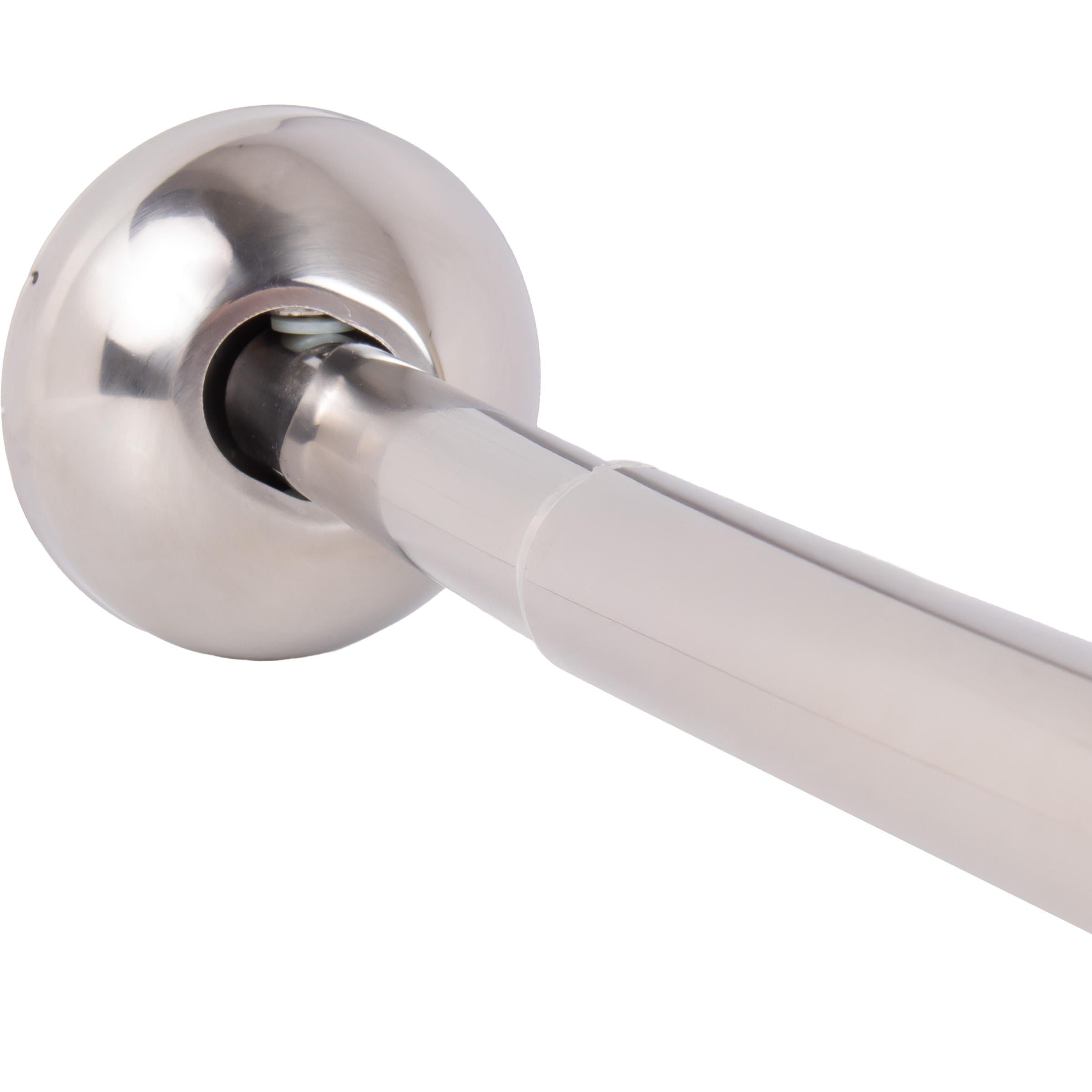 Stone Harbor Hardware Adjustable Curved Shower Rod, 45" to 72", Polished Stainless Steel