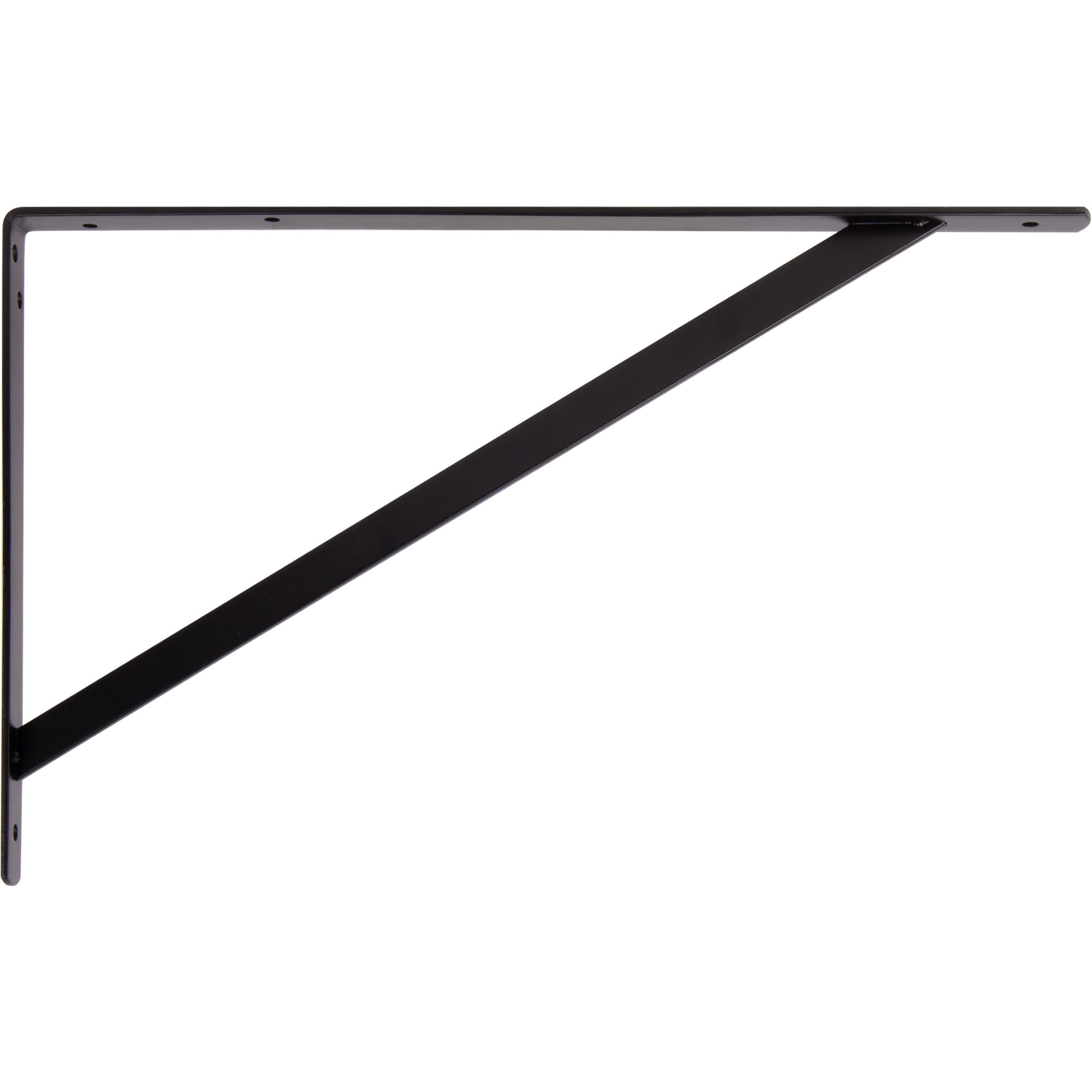 Stone Harbor Hardware Max-Duty Shelf Bracket, 19-1/2", Matte Black
