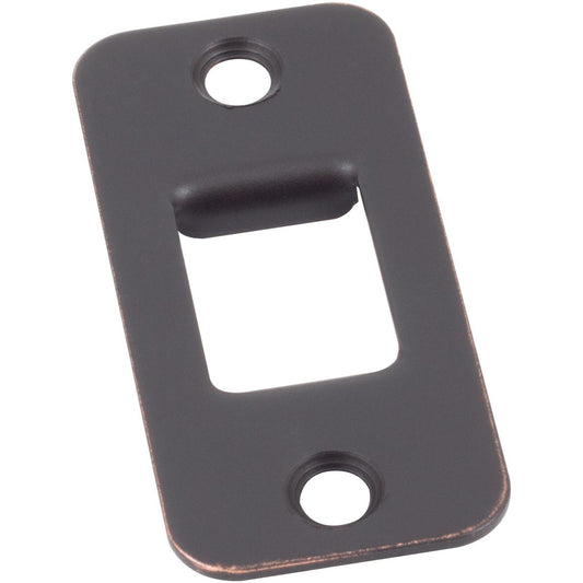 Stone Harbor Hardware Round Pocket Door Lock, Strike Plate, 1-1/4" x 2-3/4", Vintage Bronze