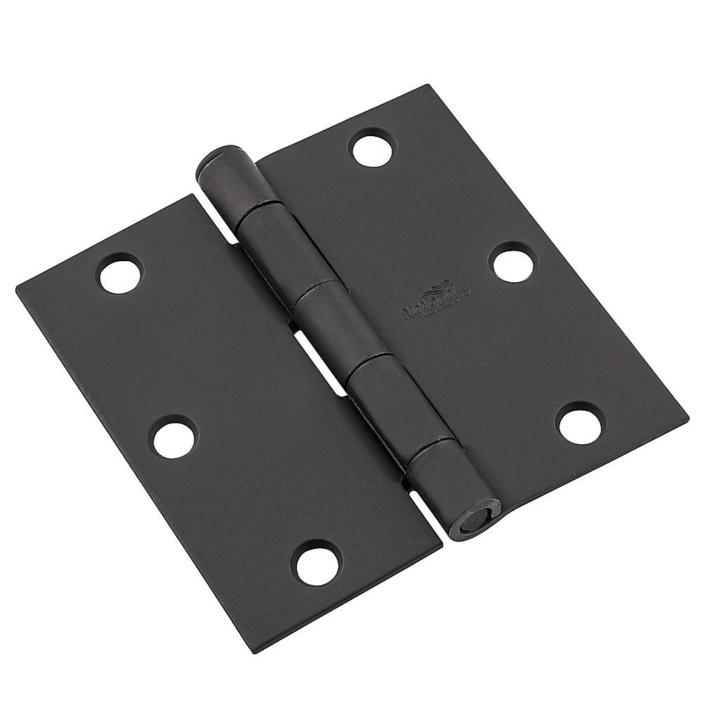 National Hardware - SPB512 3-1/2" SQR Hinge 1/pk - Black