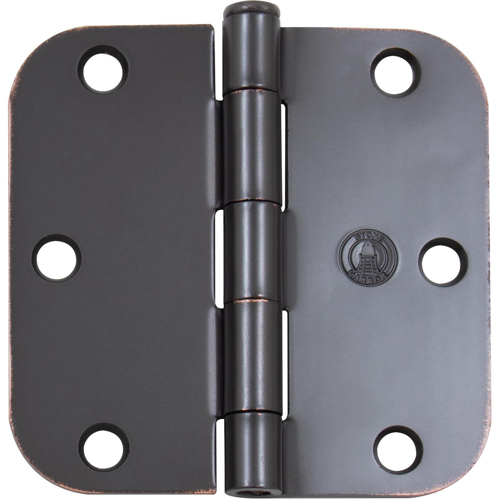 Stone Harbor Hardware Standard Hinge, 3-1/2 Inches, 5/8" Radius Corner, Bulk Pack (100 Each), Vintage Bronze