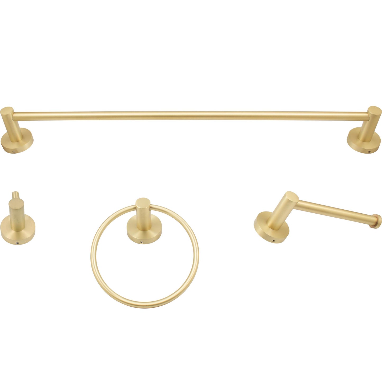 Stone Harbor Hardware Zurich Bathroom Set, 4-Piece, Satin Brass