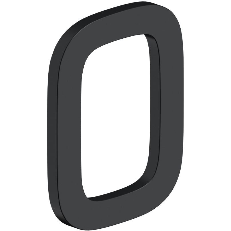 House Number 0 with Risers (E Series) - Matte Black