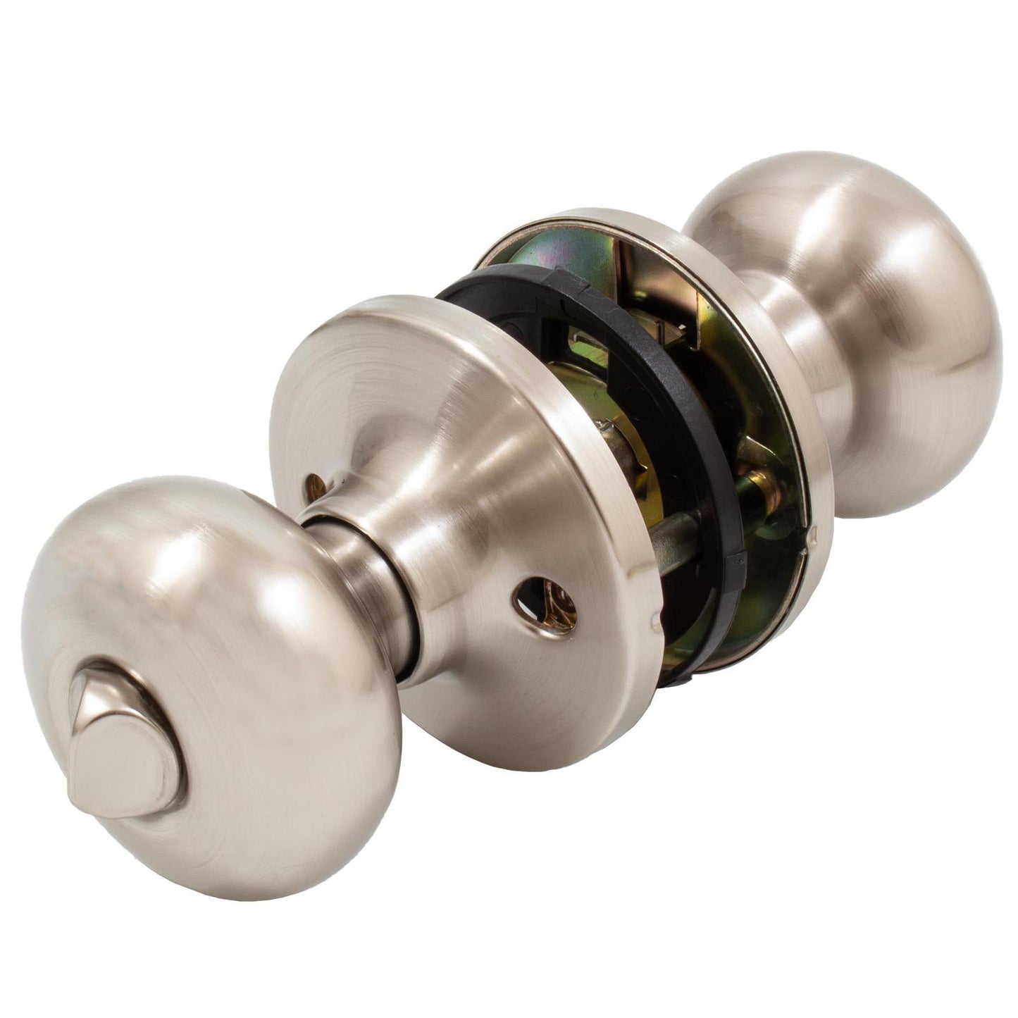 Stone Harbor Hardware Highland Door Knob, Privacy (Bed/Bath) Latch, Satin Nickel