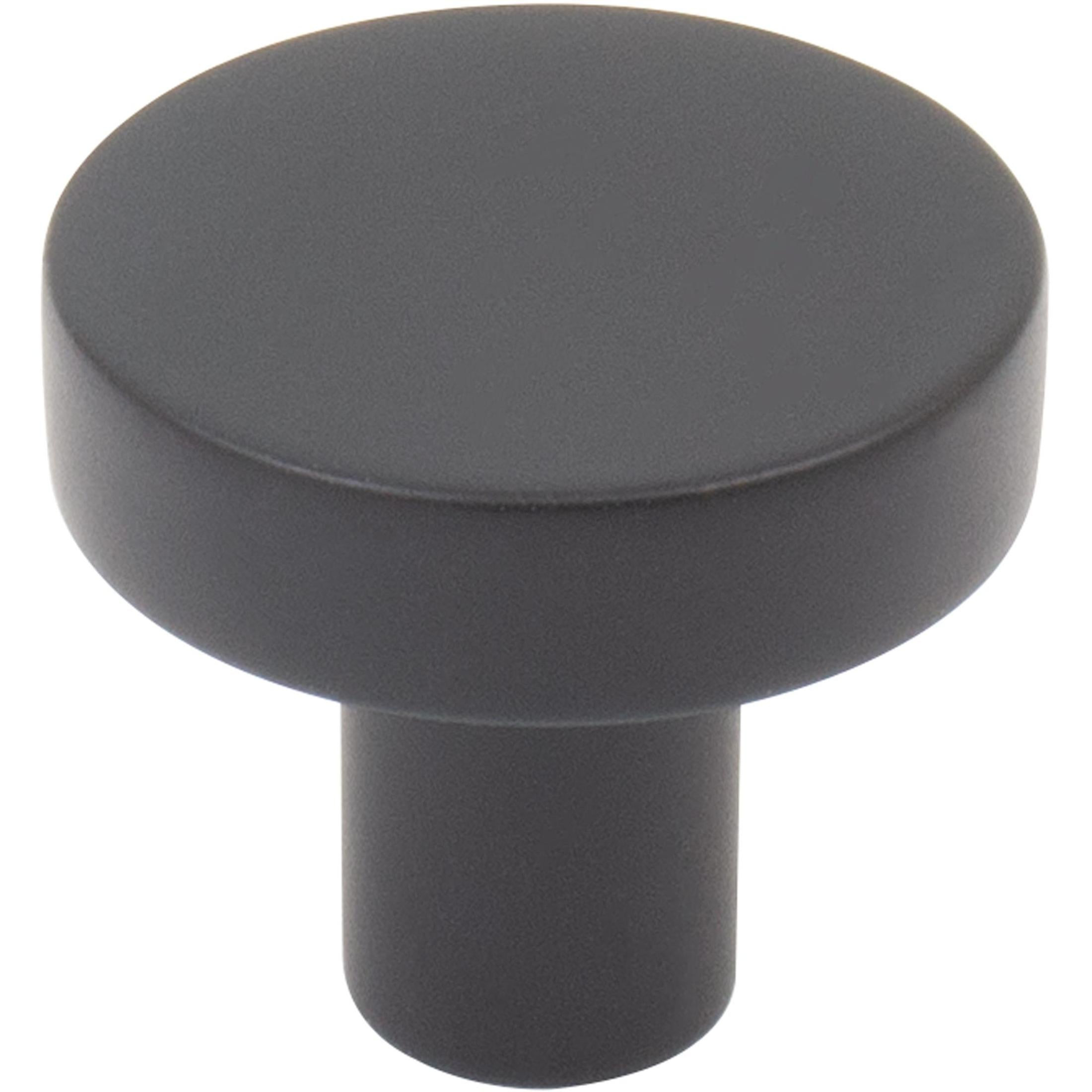 Contemporary Round Cabinet Knob, 1 Inch, Zinc Base Material