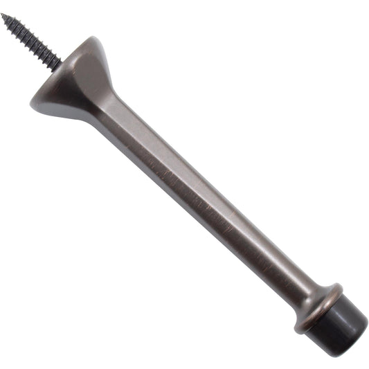 Stone Harbor Hardware Heavy-Duty Solid Door Stop, 4 Inches, Vintage Bronze