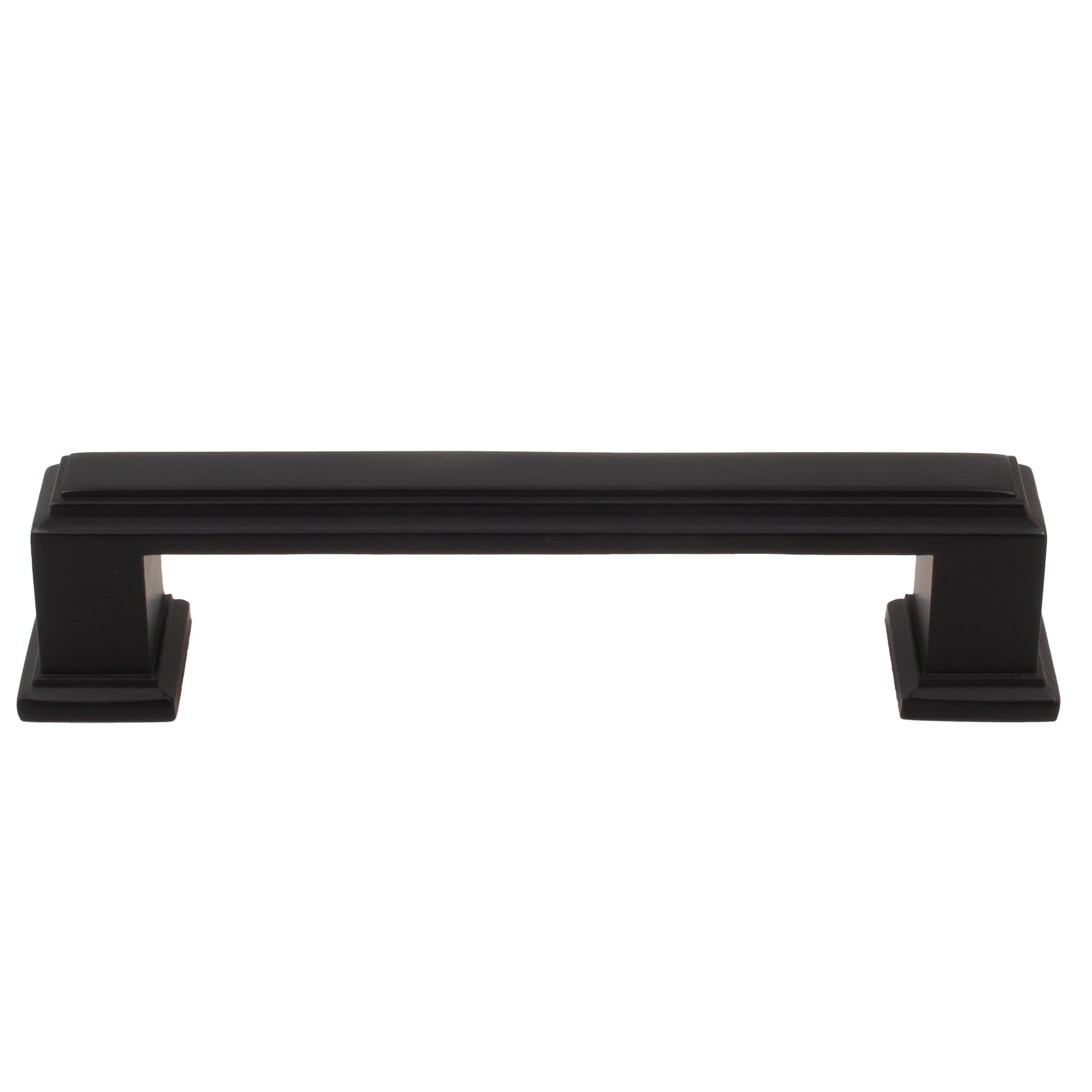 Stone Harbor Hardware Metropolis Cabinet Pull, 96 Millimeters, Matte Black