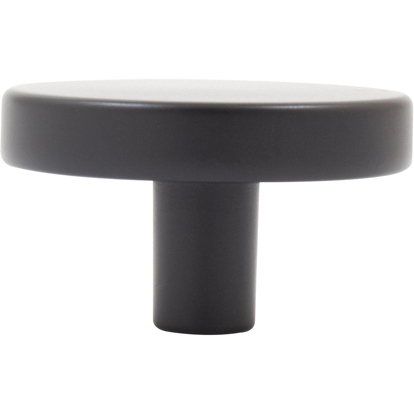 Stone Harbor Hardware Contemporary Round Cabinet Knob, 1-1/2 Inches, Zinc Base Material, Matte Black