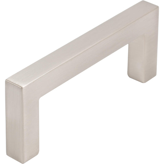 Stone Harbor Hardware Contemporary Square Cabinet Pull, 3 Inches, Zinc Base Material, Satin Nickel