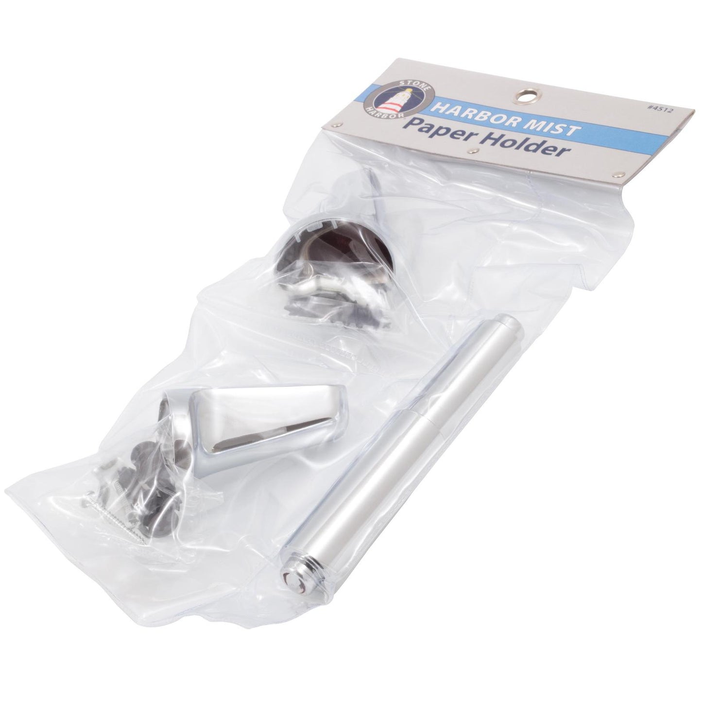 Stone Harbor Hardware Harbor Mist Paper Holder, Polished Chrome