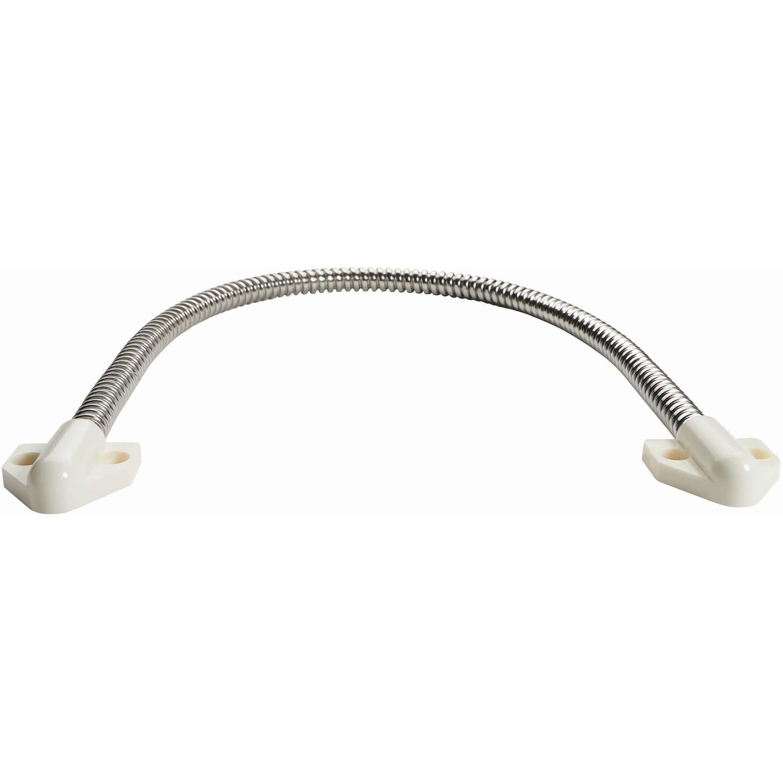 DL-1 18" Armored Door Loop  with Plastic End Caps - Satin Aluminum