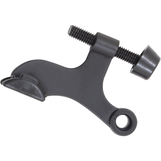 Stone Harbor Hardware Hinge Pin Door Stop with Foot, Matte Black