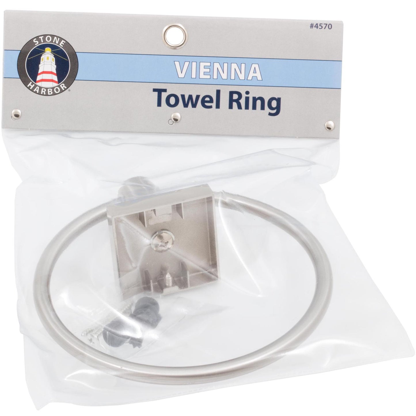 Stone Harbor Hardware Vienna Towel Ring, Satin Nickel